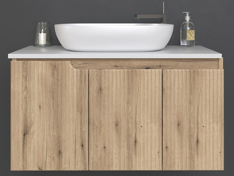 EURIDIKA PINO/OAK H-UP 100 KUPAONSKA BAZA 100x48cm s dvije ladice
